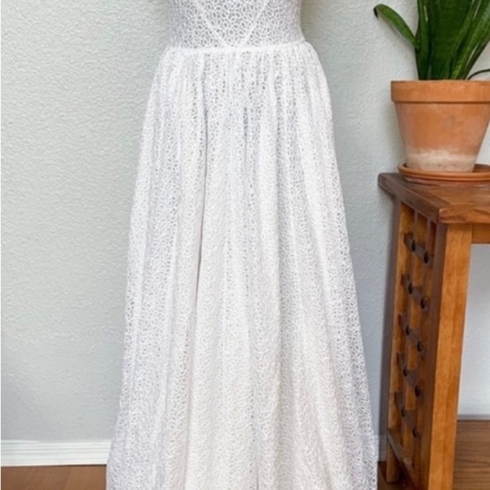 Alaia Paris White Lace Wedding Dress Evening Dress size 6